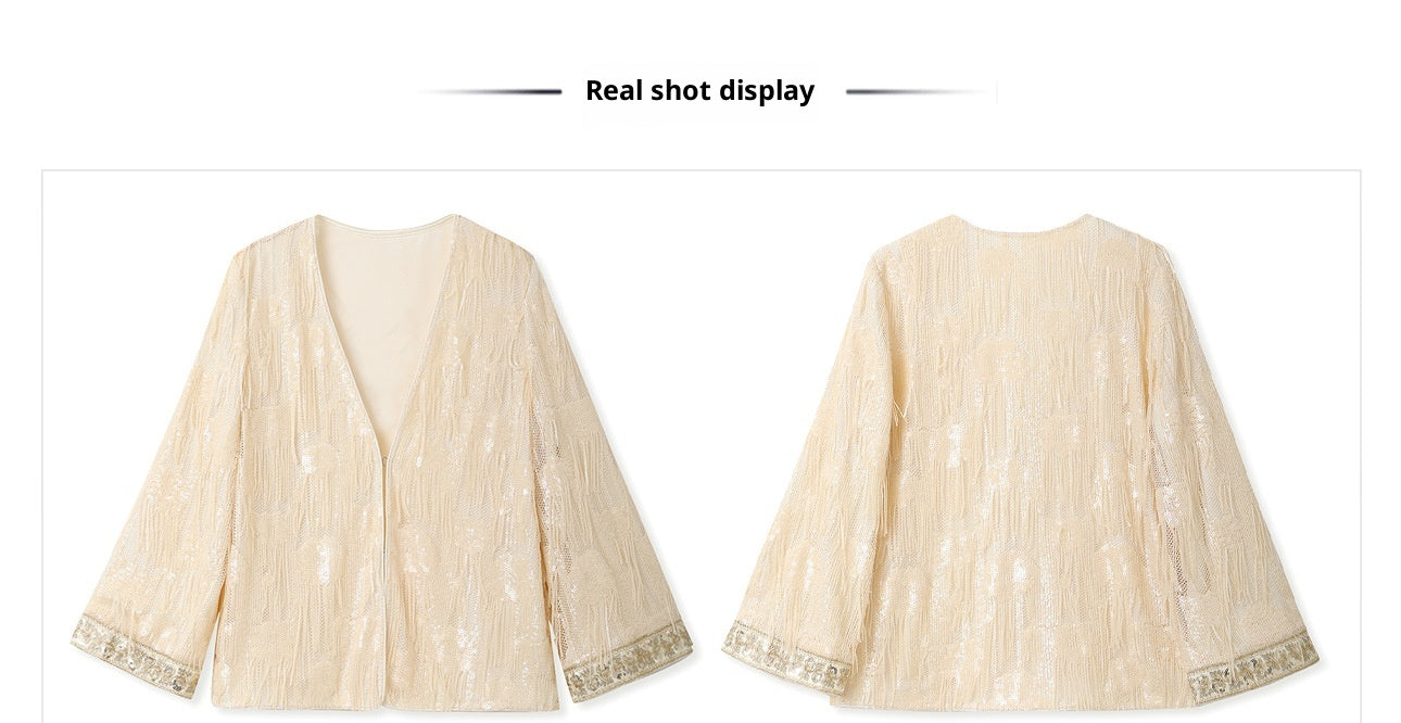 Autumn High-End Embroidered Tassel Cardigan | New Chinese Style Top