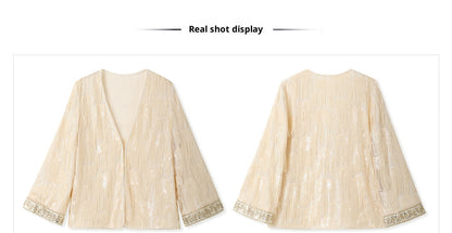 Autumn High-End Embroidered Tassel Cardigan | New Chinese Style Top