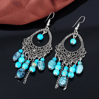 Personality Ethnic Style Earrings | Elegant Vintage Long Tassel Jewelry for Women