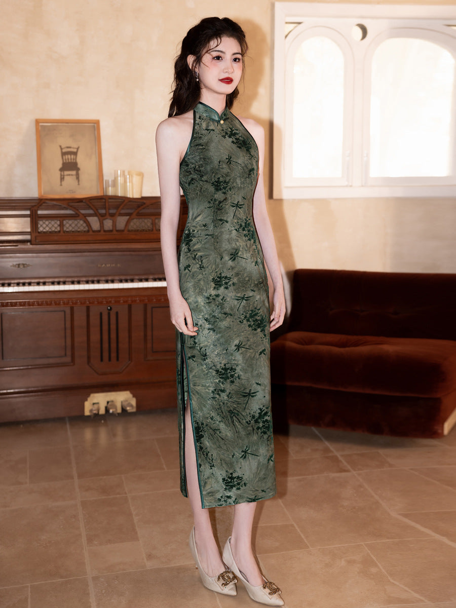 Fashionable Mid-Length Cheongsam – Youth Sexy Daily Dress