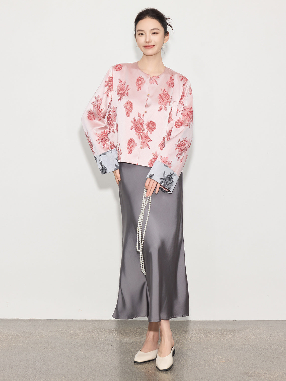 Chic Glossy Satin Mermaid Half Skirt, High-End Design