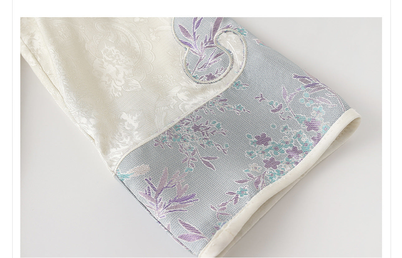 2025 New Chinese Style Elegant Jacquard Shirt | High-End Embroidered Button Top