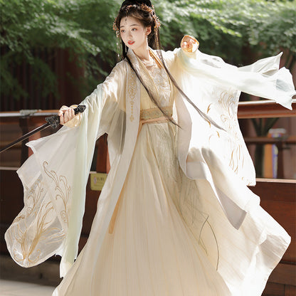 Fairy Song Hanfu Costume — Elegant Waist-Length Ru Skirt Outfit