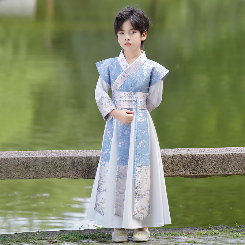 Boys’ Winter Hanfu | New Ancient Chinese Style Tang Suit Long Sleeve