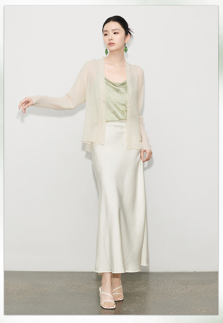 Elegant Sunscreen Georgette Top