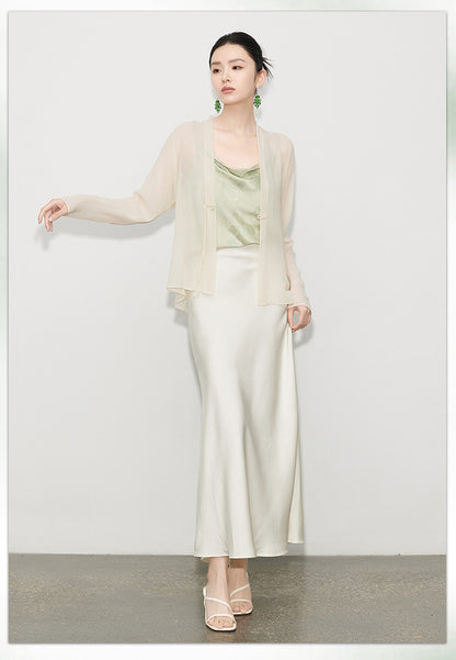 Elegant Sunscreen Georgette Top