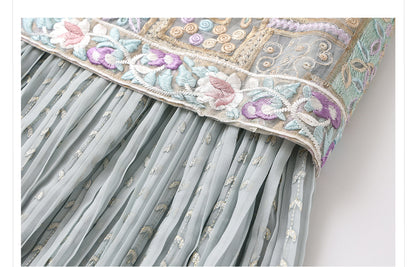 High-End Summer Dress for Women |New Chinese Style Embroidered Long Dress