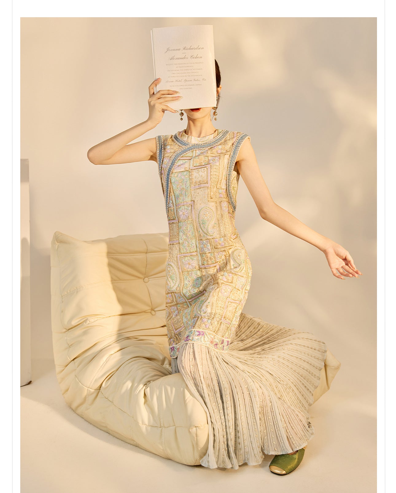 High-End Summer Dress for Women |New Chinese Style Embroidered Long Dress