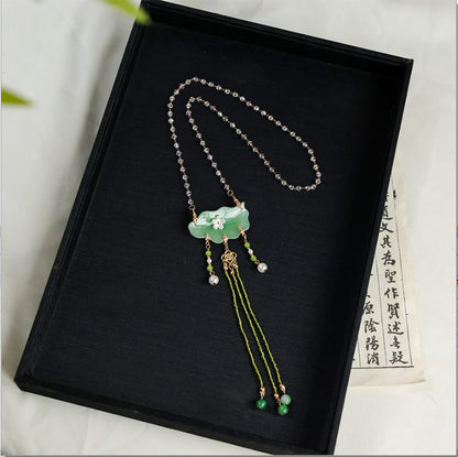 Ancient Costume Hanfu Necklace | Elegant Horse Face Skirt Fresh Jewelry Accessory