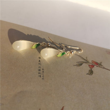 Ancient Style Hanfu Earrings | National Style Ear Hooks Cheongsam Accessory