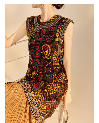 High-End Summer Dress for Women |New Chinese Style Embroidered Long Dress