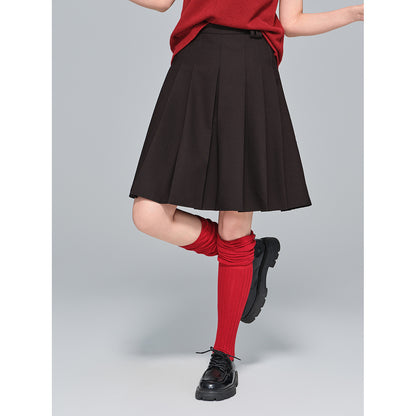 Early Autumn High-Waist Pleated Blazer Skirt