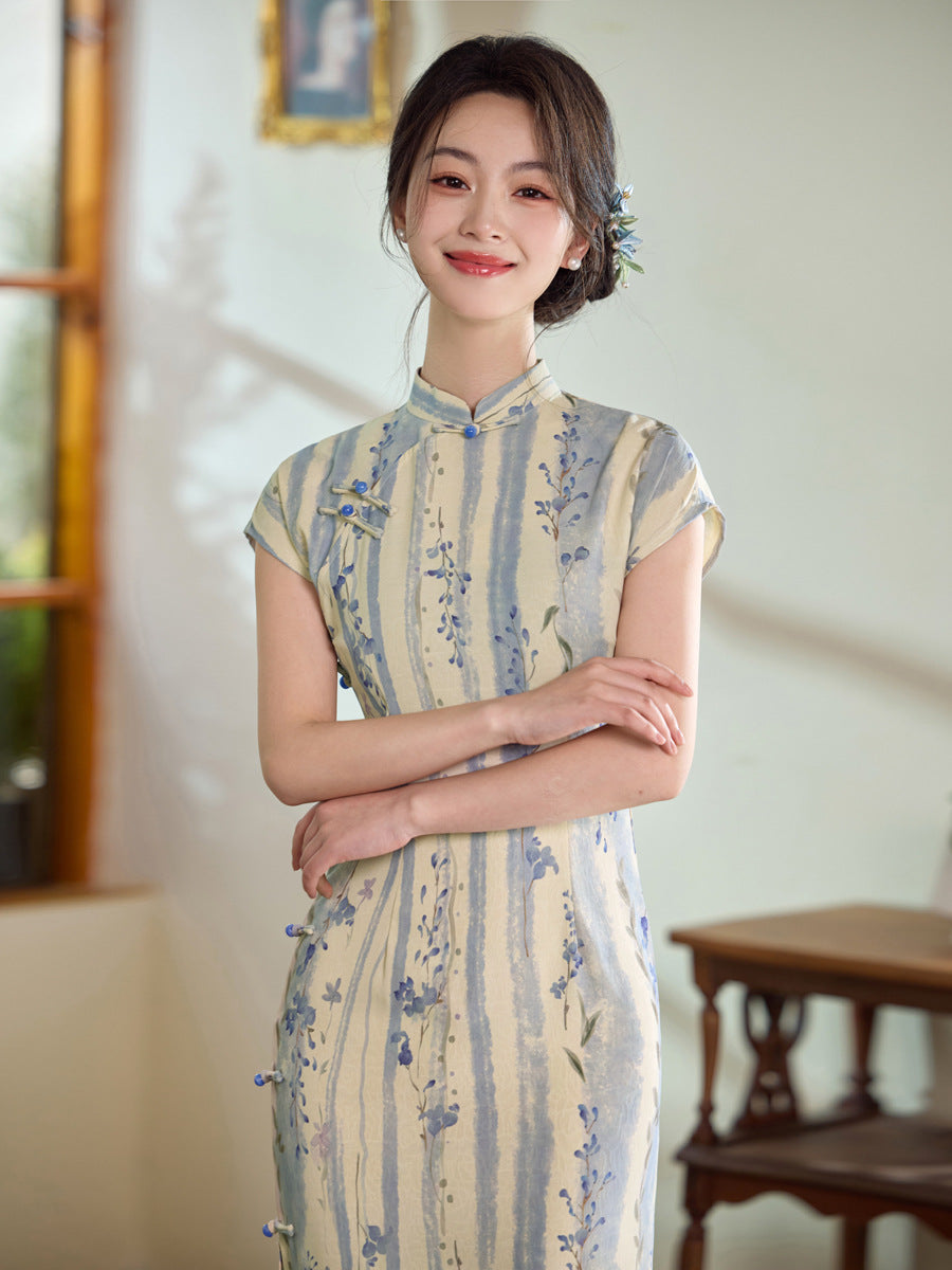 Artistic Chinese Qipao – Breathable Side Eight-Button Dress