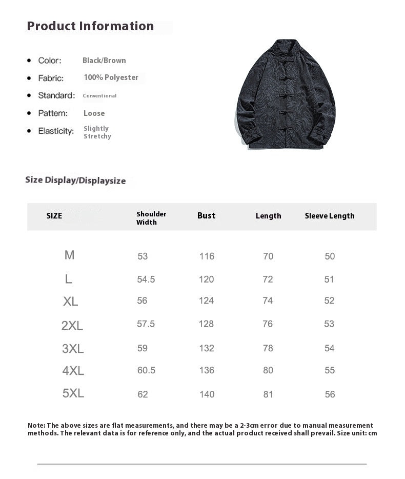 Mens Chinese Hanfu Tang Suit Retro Ancient Style National Top