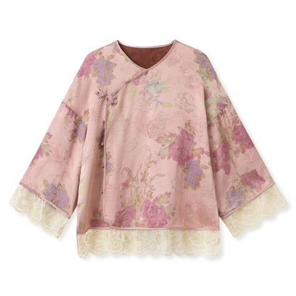 2025 New Chinese Style Light Luxury Jacket | Elegant Printed Rayon Women's Top