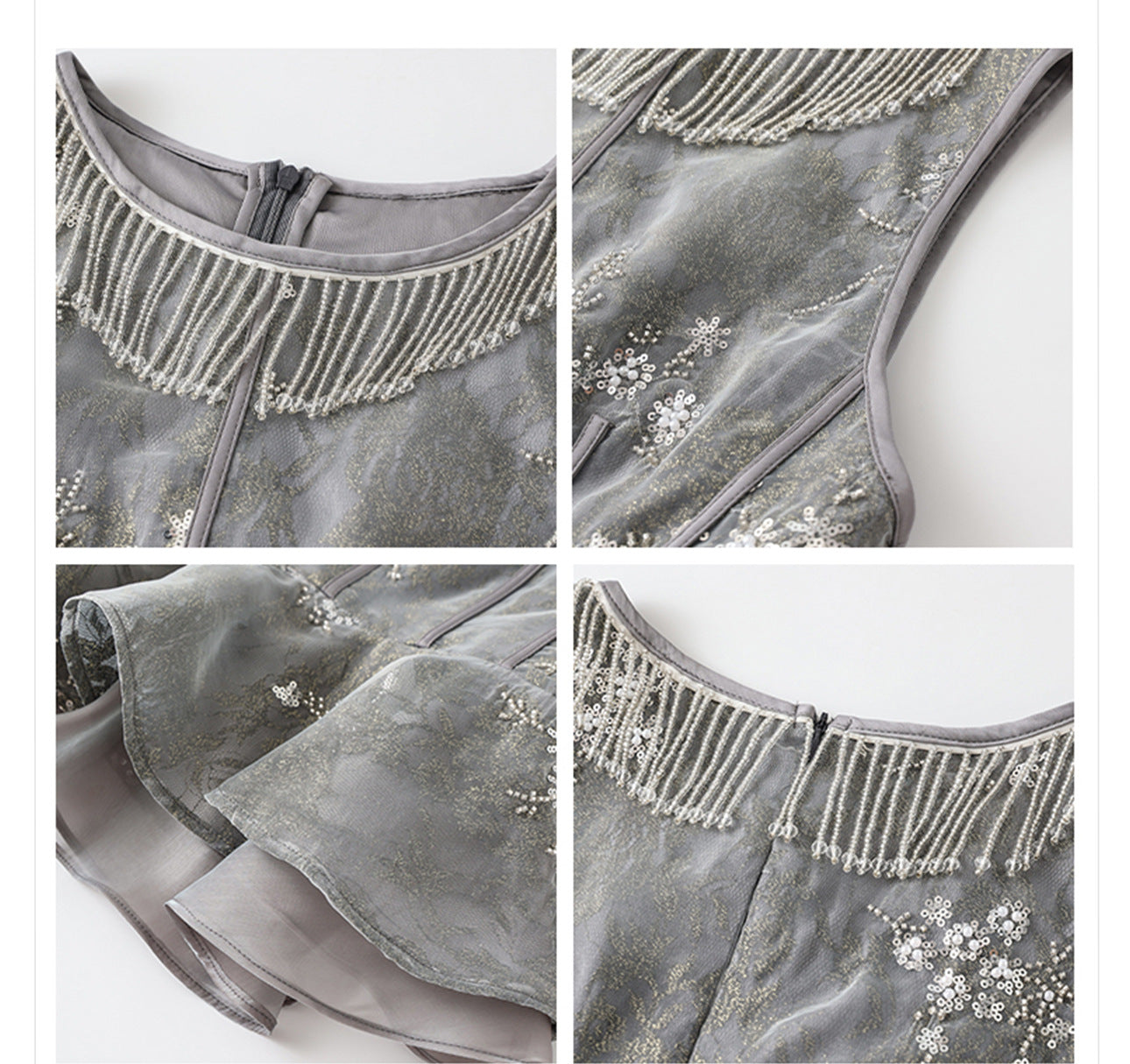 Elegant National Style Jacquard Beaded Embroidery Women's Set