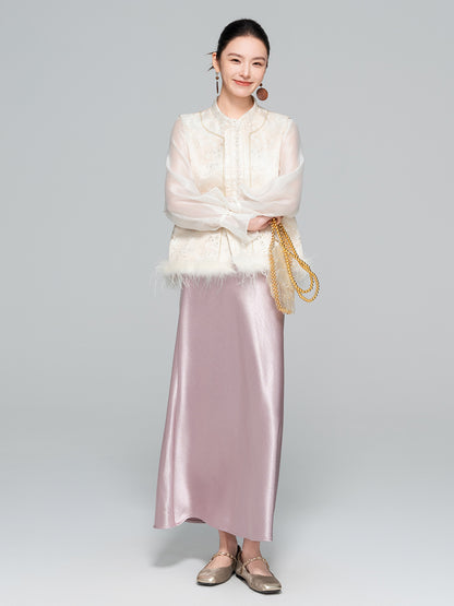 Elegant Slimming Long Satin Mermaid Skirt for Women