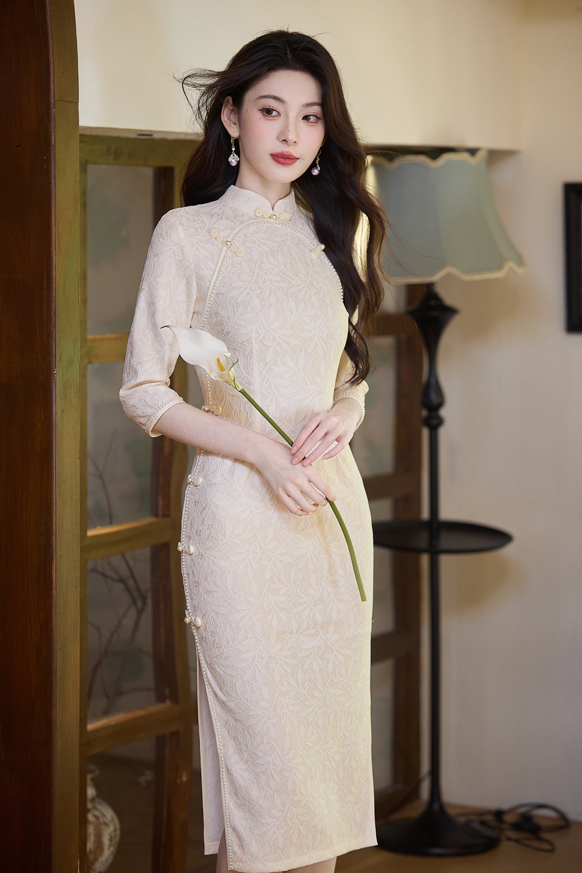 New Chinese Style Qipao – Improved Elegant Daily Engagement Dress