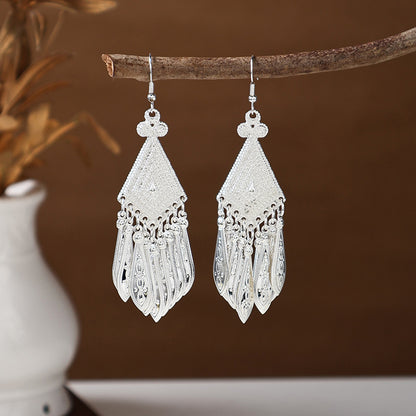 Ancient Style Ethnic Earrings | Elegant Miao Jewelry for Women