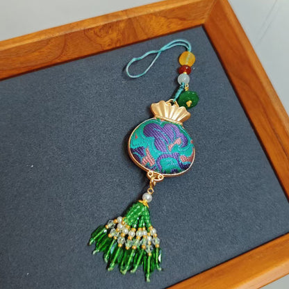 Song Brocade Tassel Pendant Intangible Heritage Car Hanging Charm