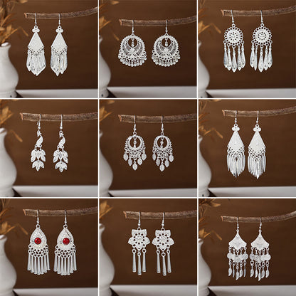 Ancient Style Ethnic Earrings | Elegant Miao Jewelry for Women