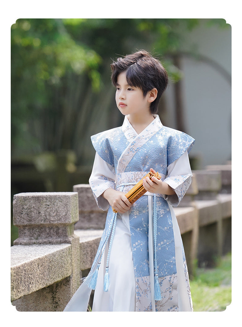 Boys’ Winter Hanfu | New Ancient Chinese Style Tang Suit Long Sleeve