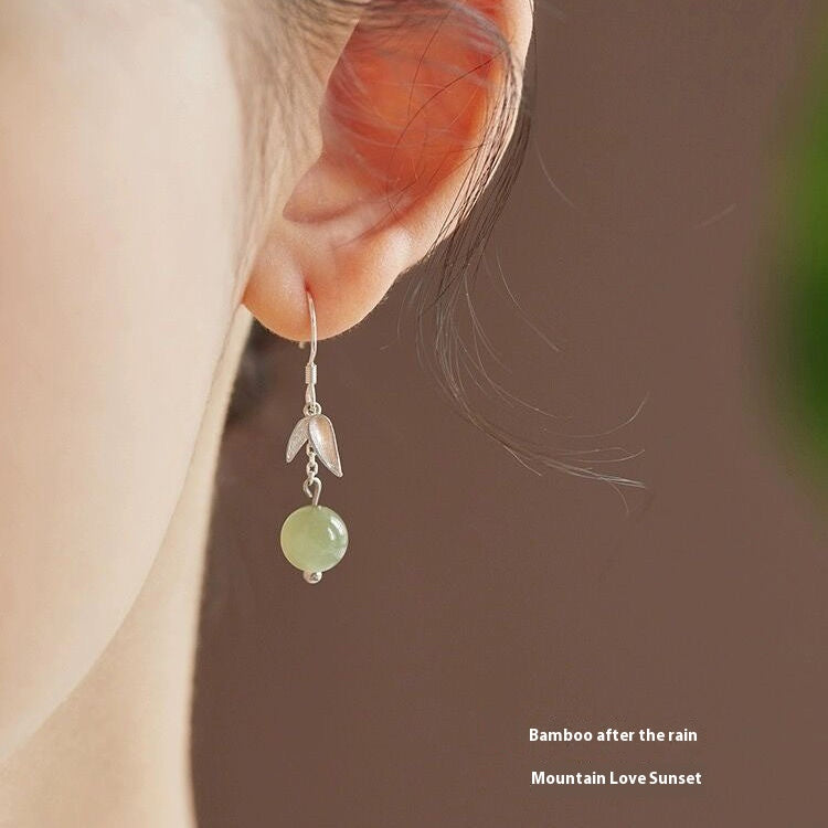 Ancient Style Bamboo Shadow Earrings — Elegant Chinese Style Gift Earrings