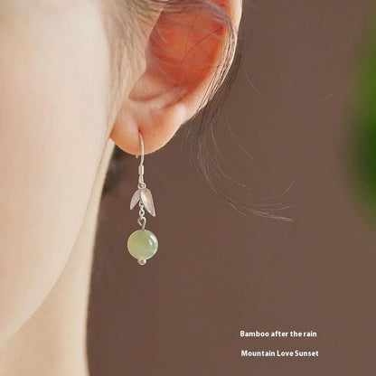 Ancient Style Bamboo Shadow Earrings — Elegant Chinese Style Gift Earrings