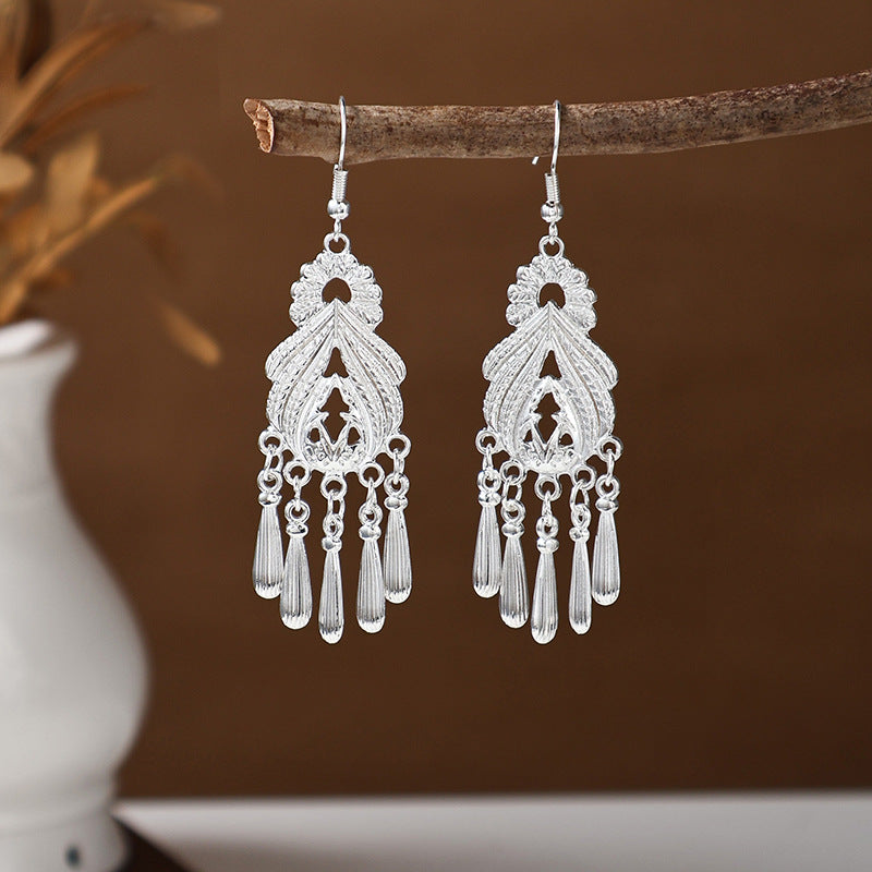 Ancient Style Ethnic Earrings | Elegant Miao Jewelry for Women