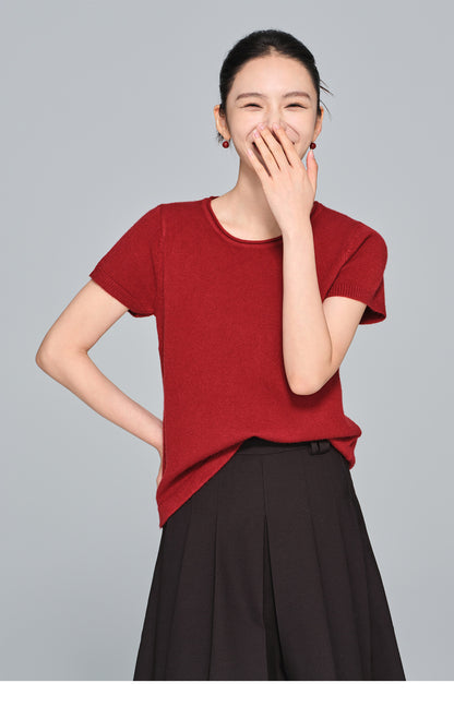 Simple Versatile Women's Knitted Sweater