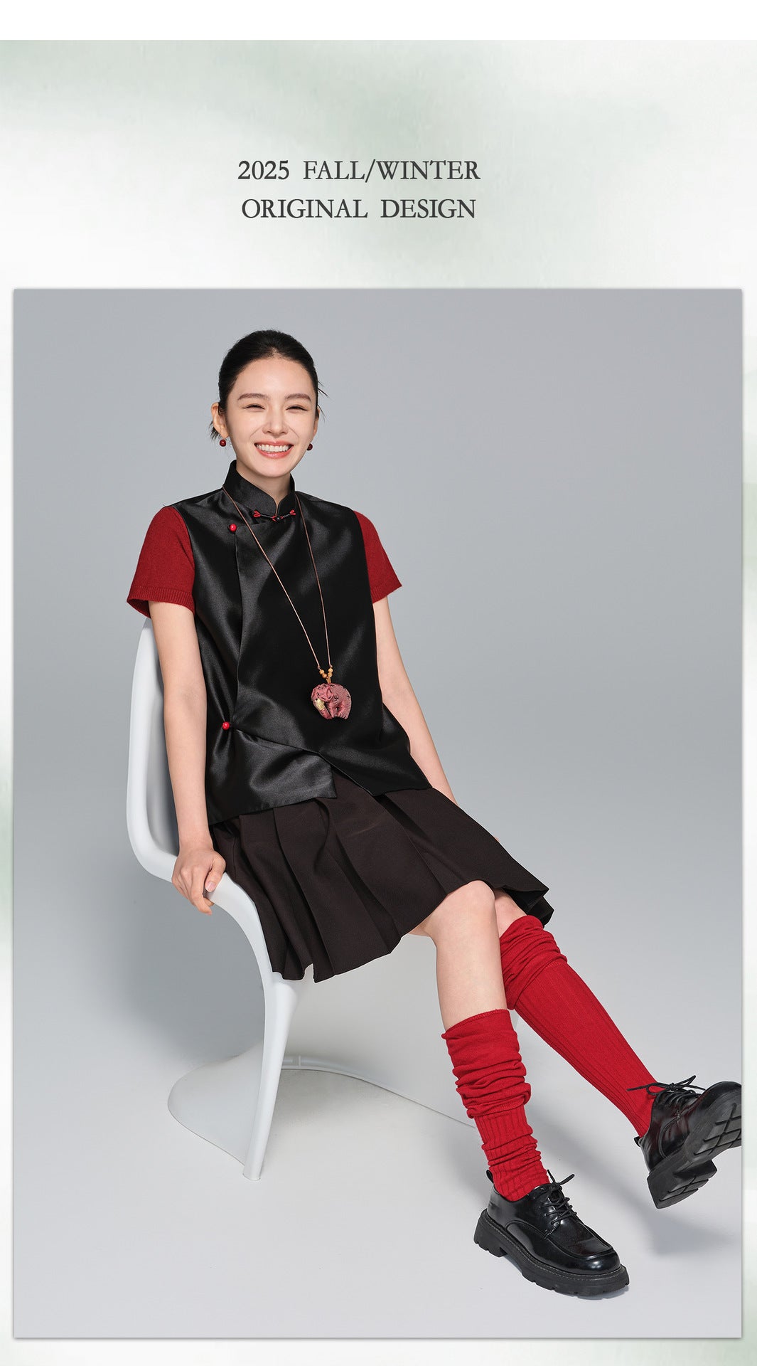 Elegant Stand Collar Layered Vest