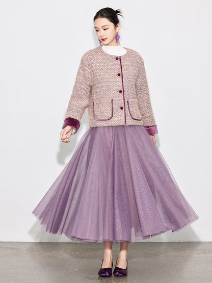 Elegant Fairy Tulle Mid-Length Pleated Skirt