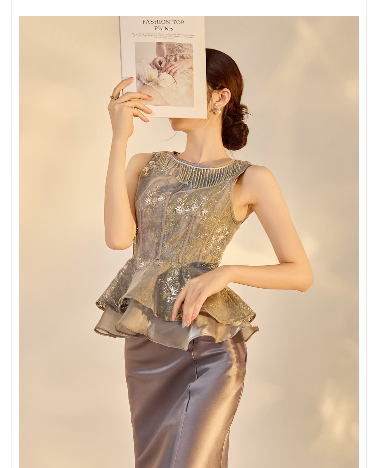 Elegant National Style Jacquard Beaded Embroidery Women's Set