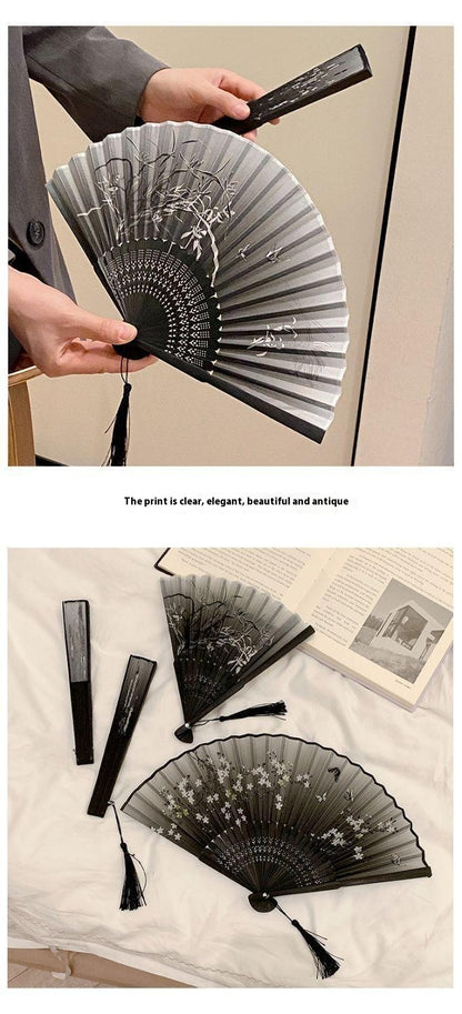 Ancient Style Summer Folding Fan — Small Chinese Dance Handheld Fan