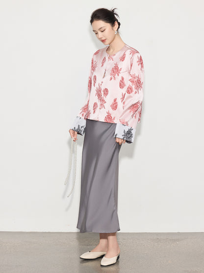 Chic Glossy Satin Mermaid Half Skirt, High-End Design