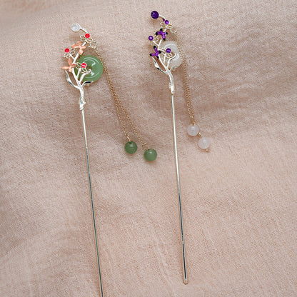 Butterfly Tassel Hairpin | New Chinese Style Elegant Hanfu Step Hair Accessory