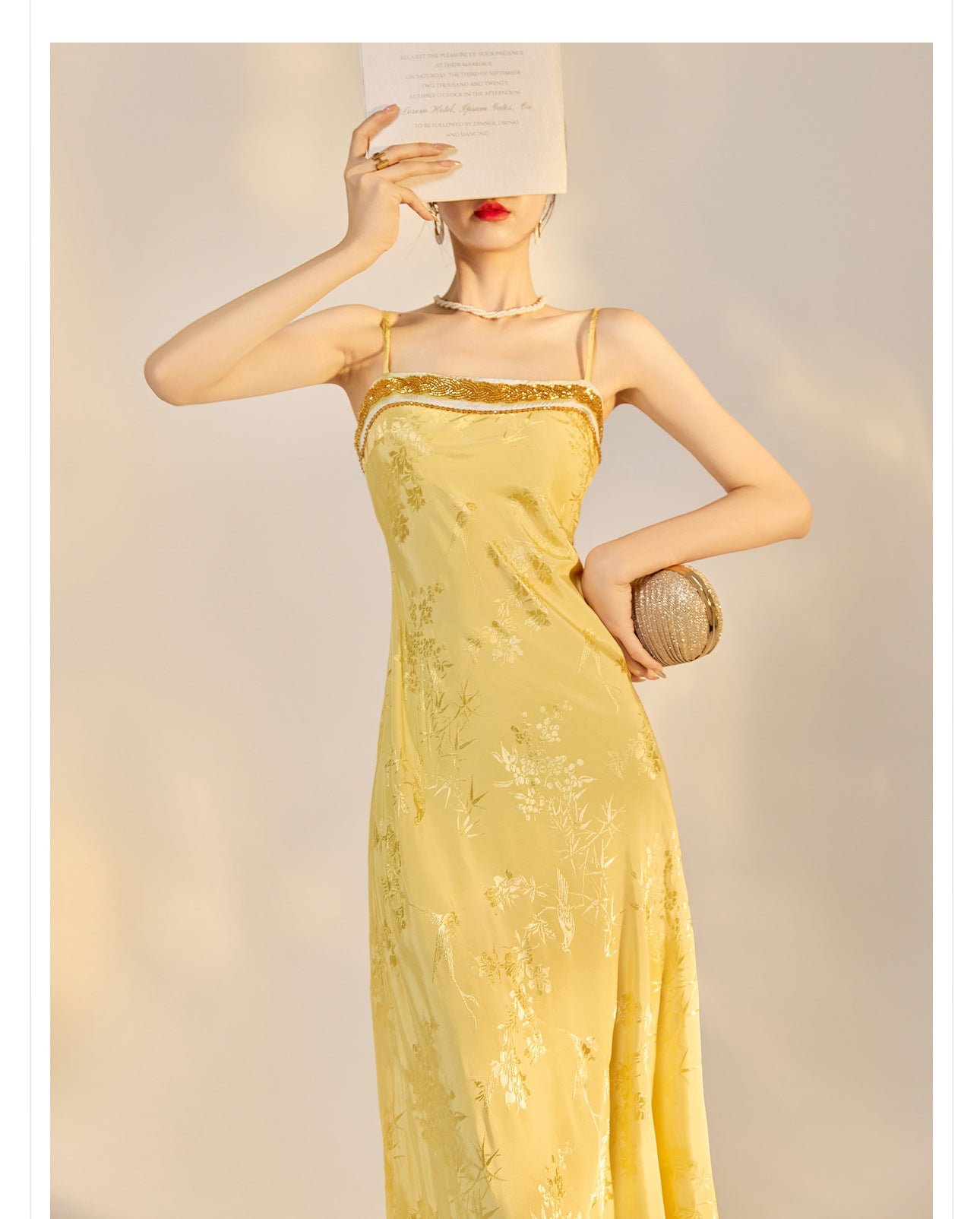 Elegant New Chinese Embroidered Jacquard Cardigan & Strap Dress Set