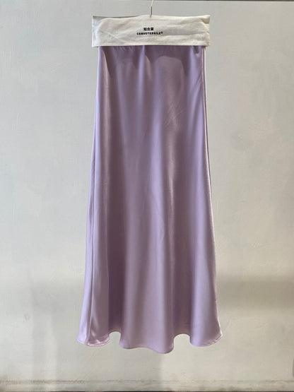 Chic High-Waist Mermaid Satin Skirt for Women