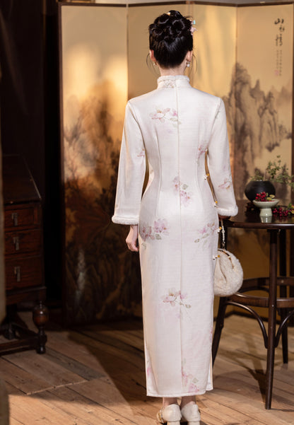 High-End Chinese Qipao – Gorgeous Winter Dress for Women