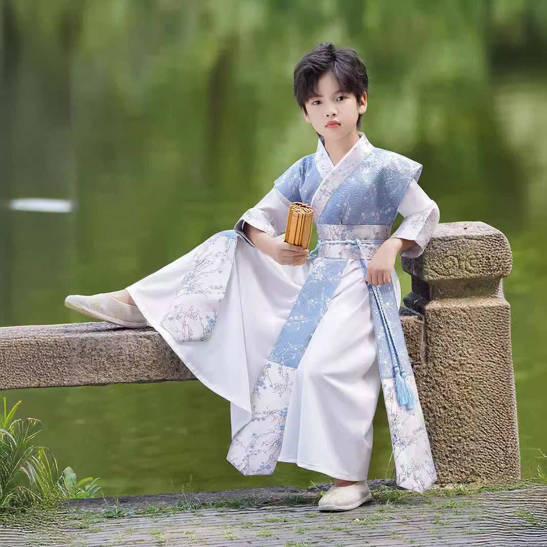 Boys’ Winter Hanfu | New Ancient Chinese Style Tang Suit Long Sleeve