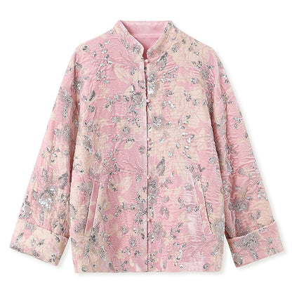 2026 Spring New Chinese Beaded Rayon Elegant Youthful Jacket