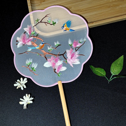 Suzhou Embroidered Round Fan — Hanfu Accessory for Women