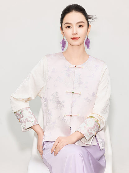 Stylish Button-Up Jacquard Vest for Women