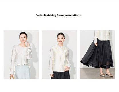 High-End Solid Color Long Skirt — Timeless A-Line Silhouette