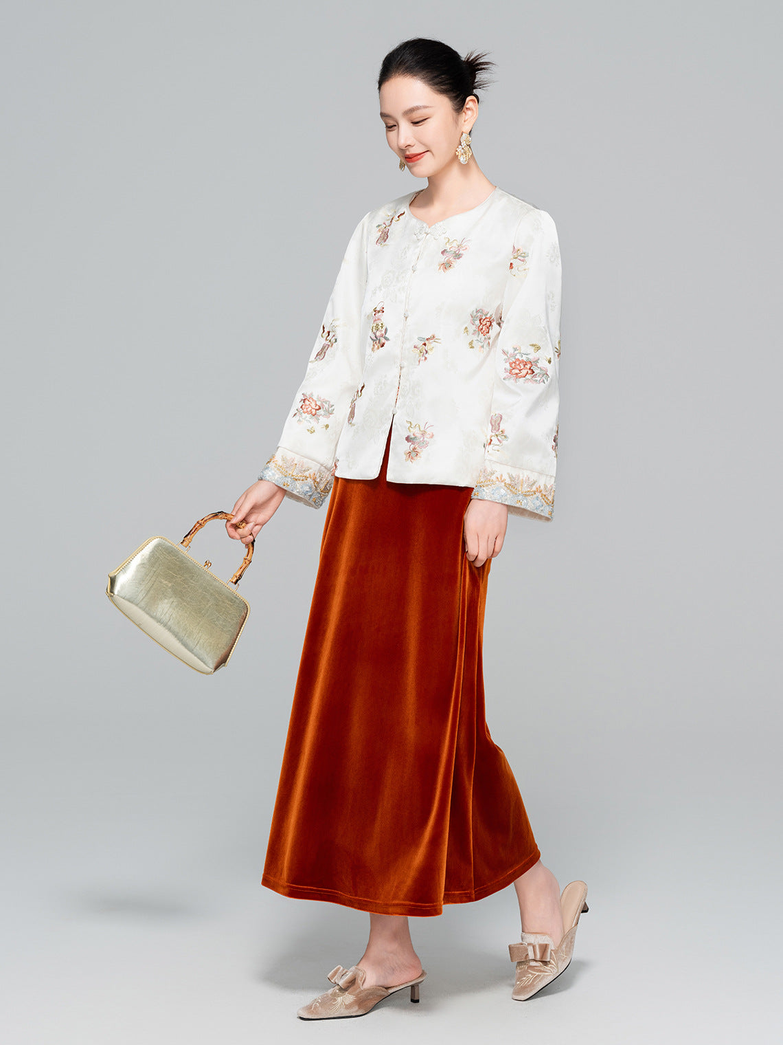 Elegant Embroidered Sequin Beaded Jacket for Women