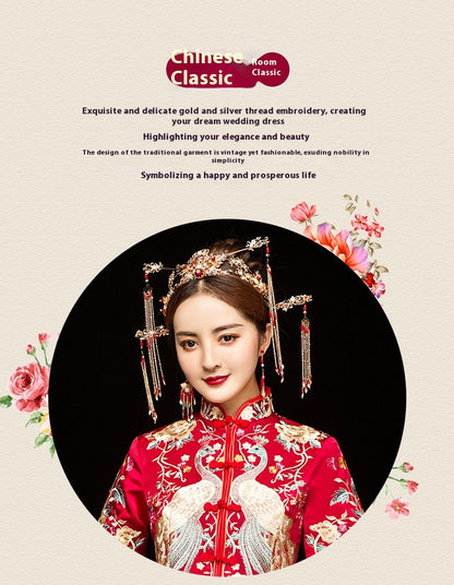 Chinese Wedding Xiuhe Dress Bride & Groom Plus Size Set