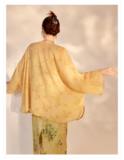 Elegant New Chinese Style High-End Women's Long Sleeve Loose Coat