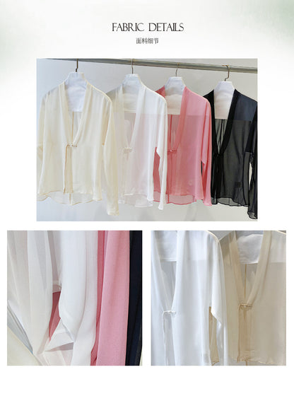 Elegant Sunscreen Georgette Top