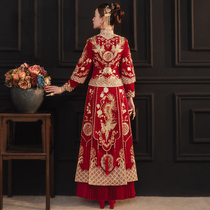 Xiuhe Wedding Dress Bride Slim Fit Chinese Wedding Couple Set