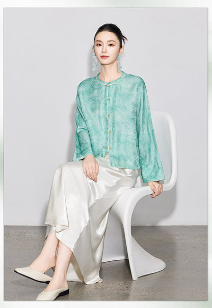 Chic High-End Diagonal Cut Satin Mermaid Skirt